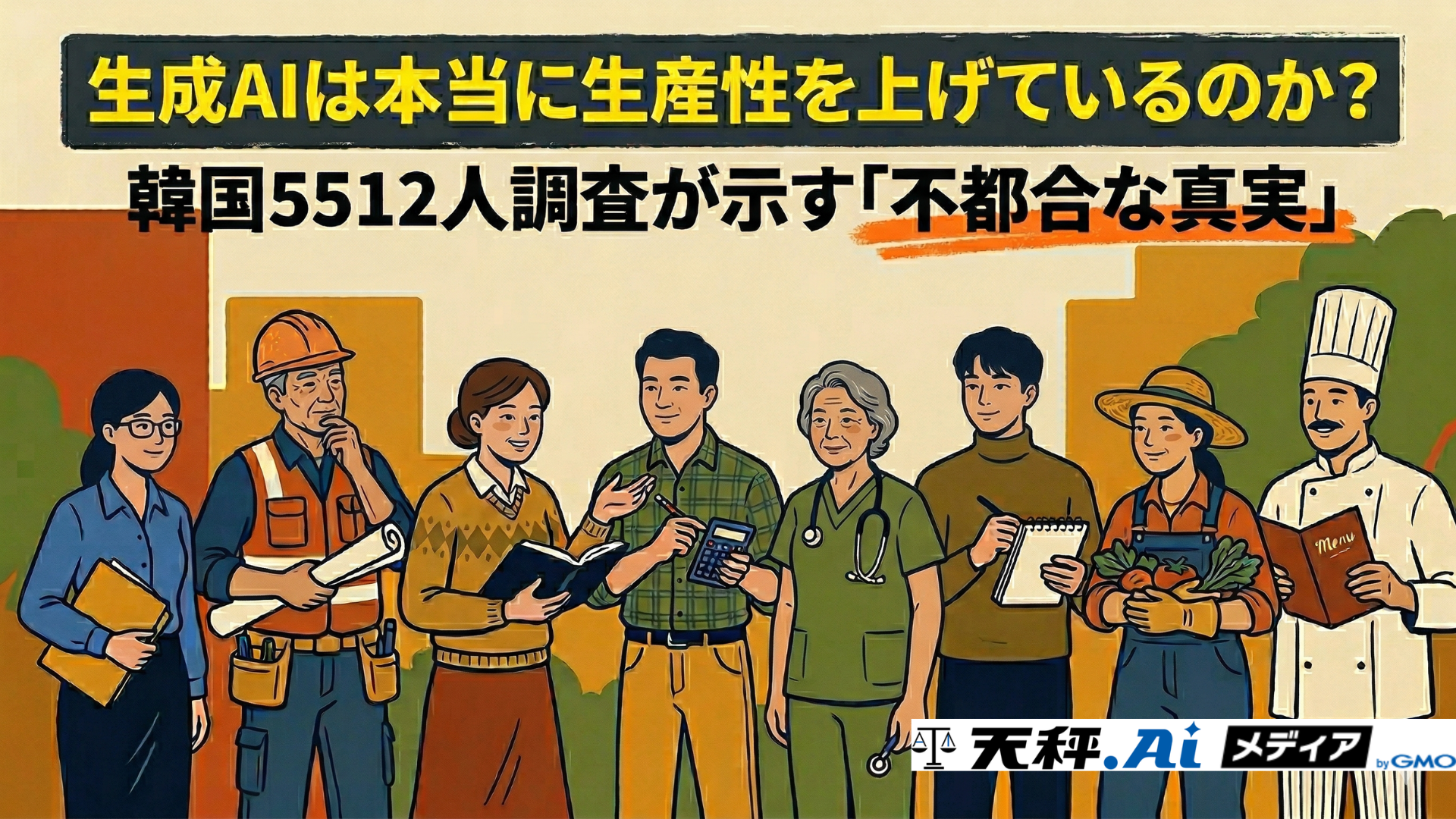 生成AIは本当に生産性を上げているのか?韓国5512人調査が明かす「効率化の真実」
