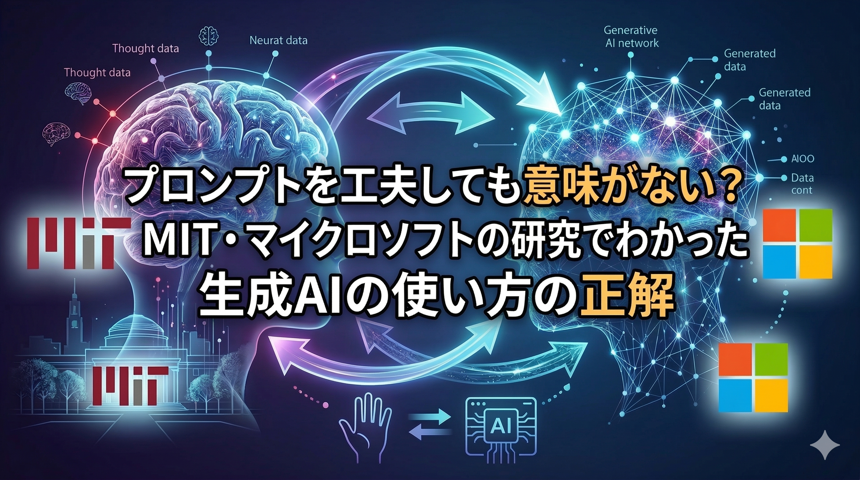 プロンプトを工夫しても意味がない?MIT・マイクロソフトの研究でわかった生成AIの使い方の正解