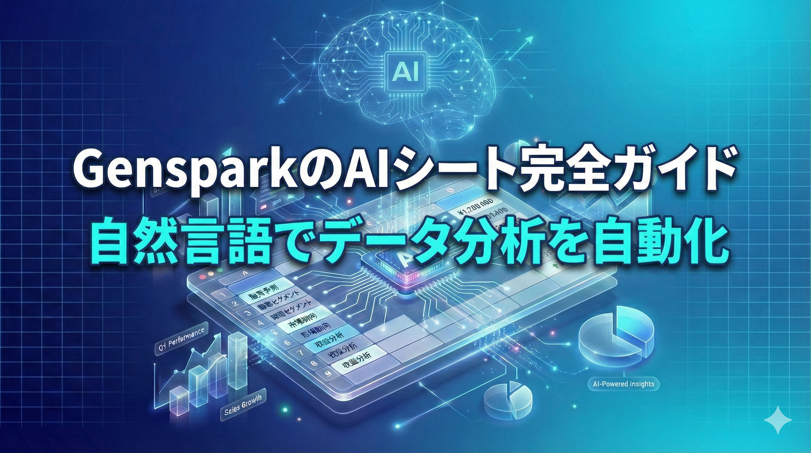 GensparkのAIシートとは?Excel不要でデータ収集から分析まで全自動化【2026年最新】