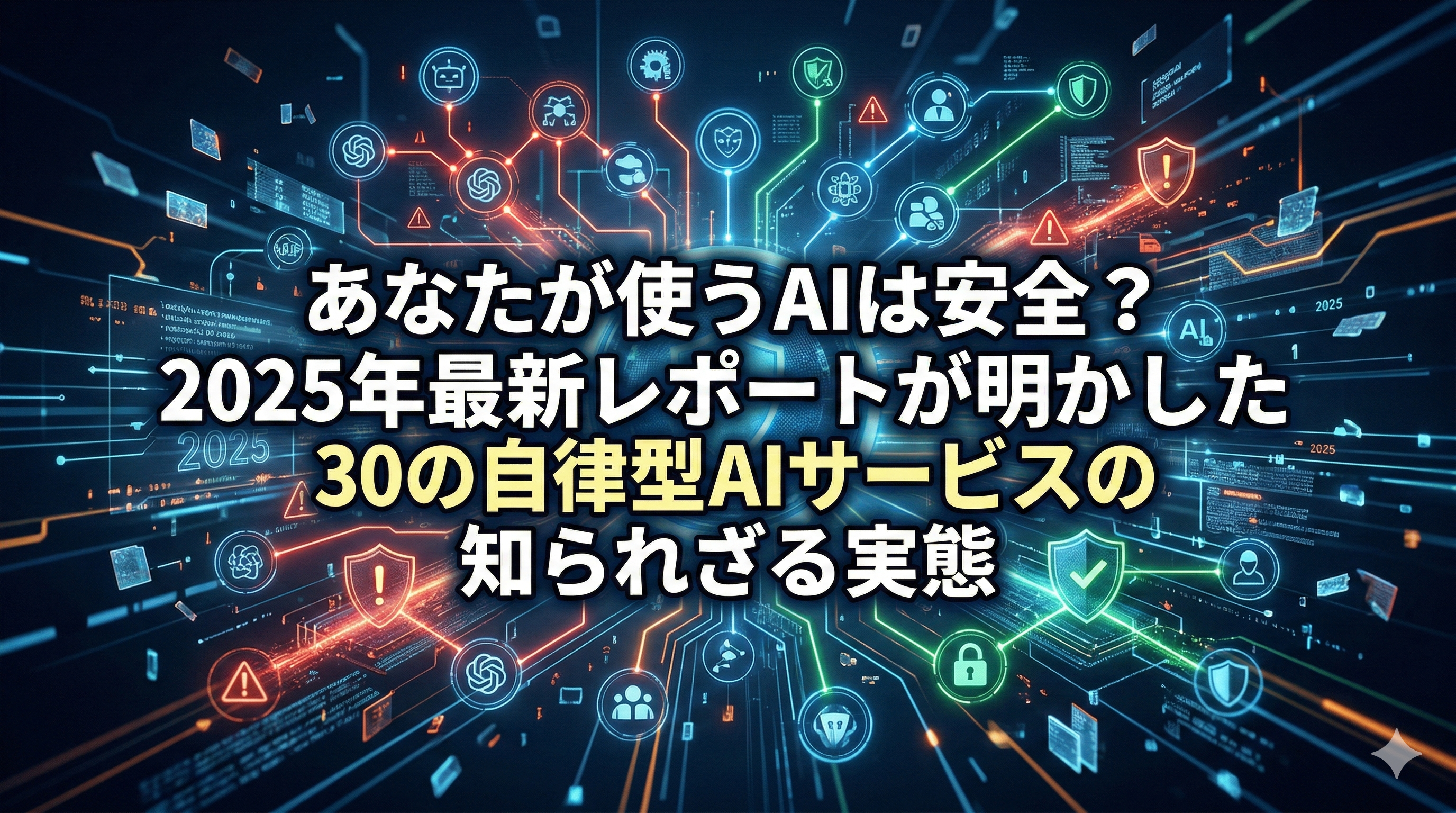 あなたが使うAIは安全?2025年最新レポートが明かした30の自律型AIサービスの知られざる実態