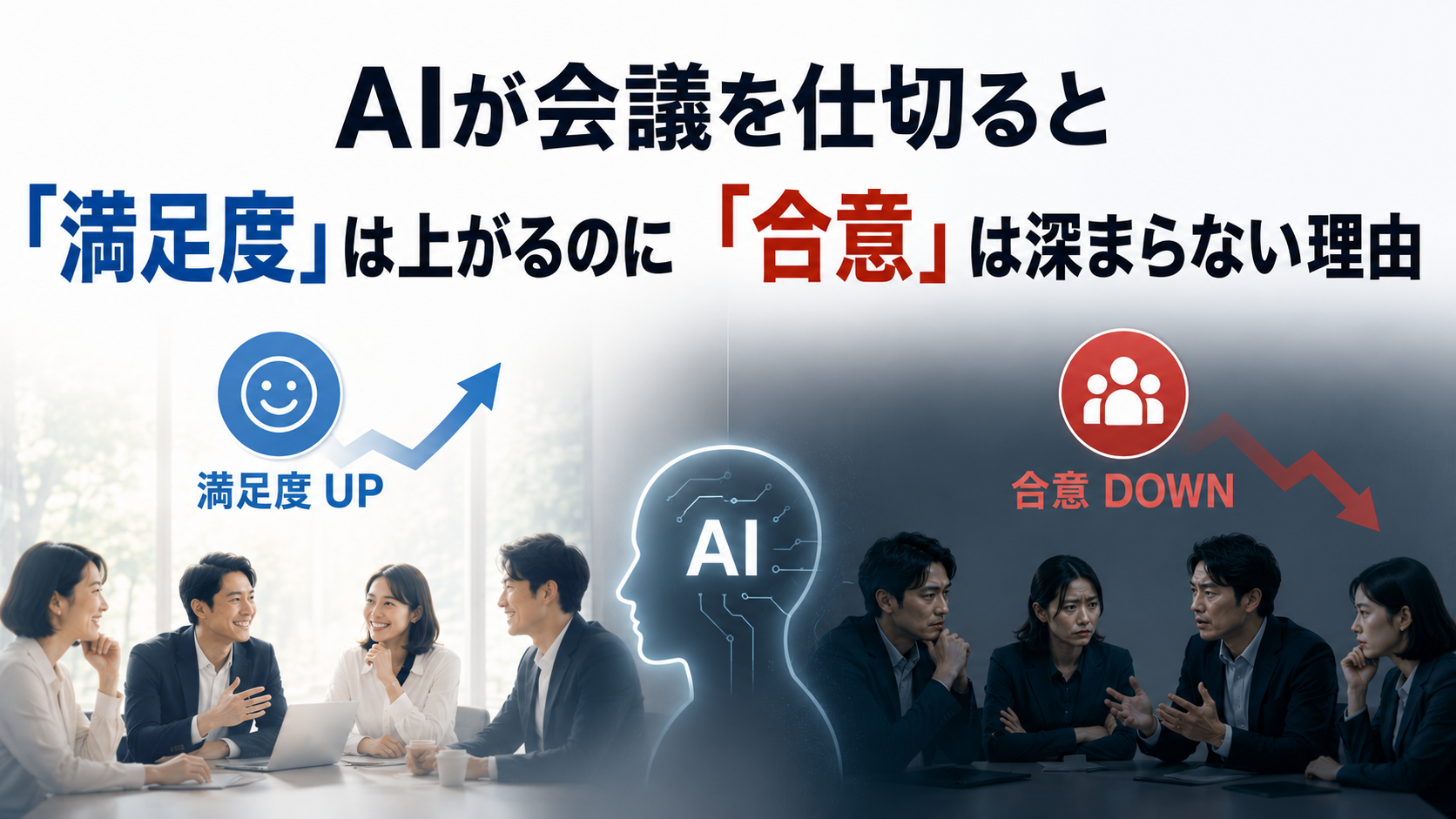 AIが会議を仕切ると「満足度」は上がるのに「合意」は深まらない理由|DeepMind論文解説