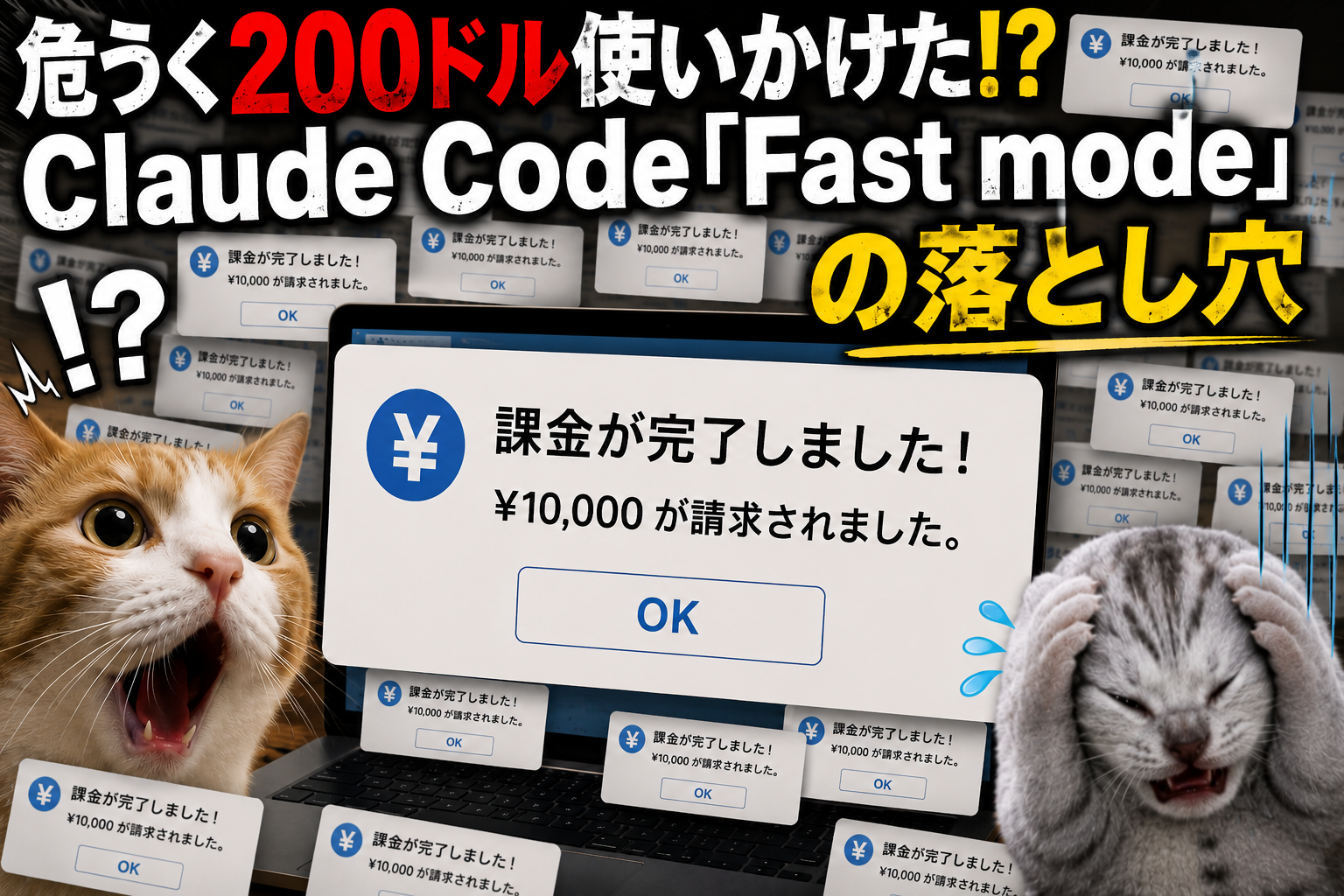 Claude Code「Fast mode」の落とし穴｜危うく200ドル課金しかけた実体験と料金の仕組み・対策
