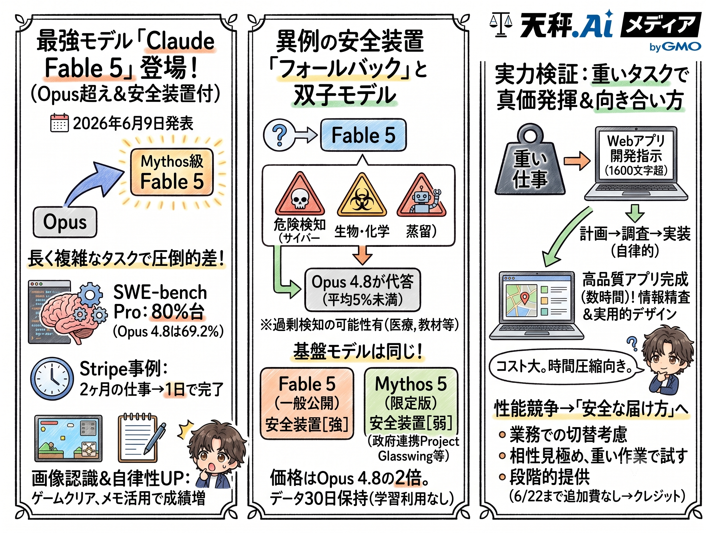 記事の要点をまとめた天秤AIメディアの解説インフォグラフィック
