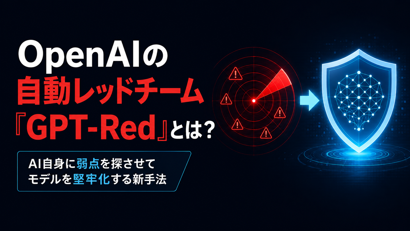 OpenAIの自動レッドチーム「GPT-Red」とは？AI自身に弱点を探させてモデルを堅牢化する新手法