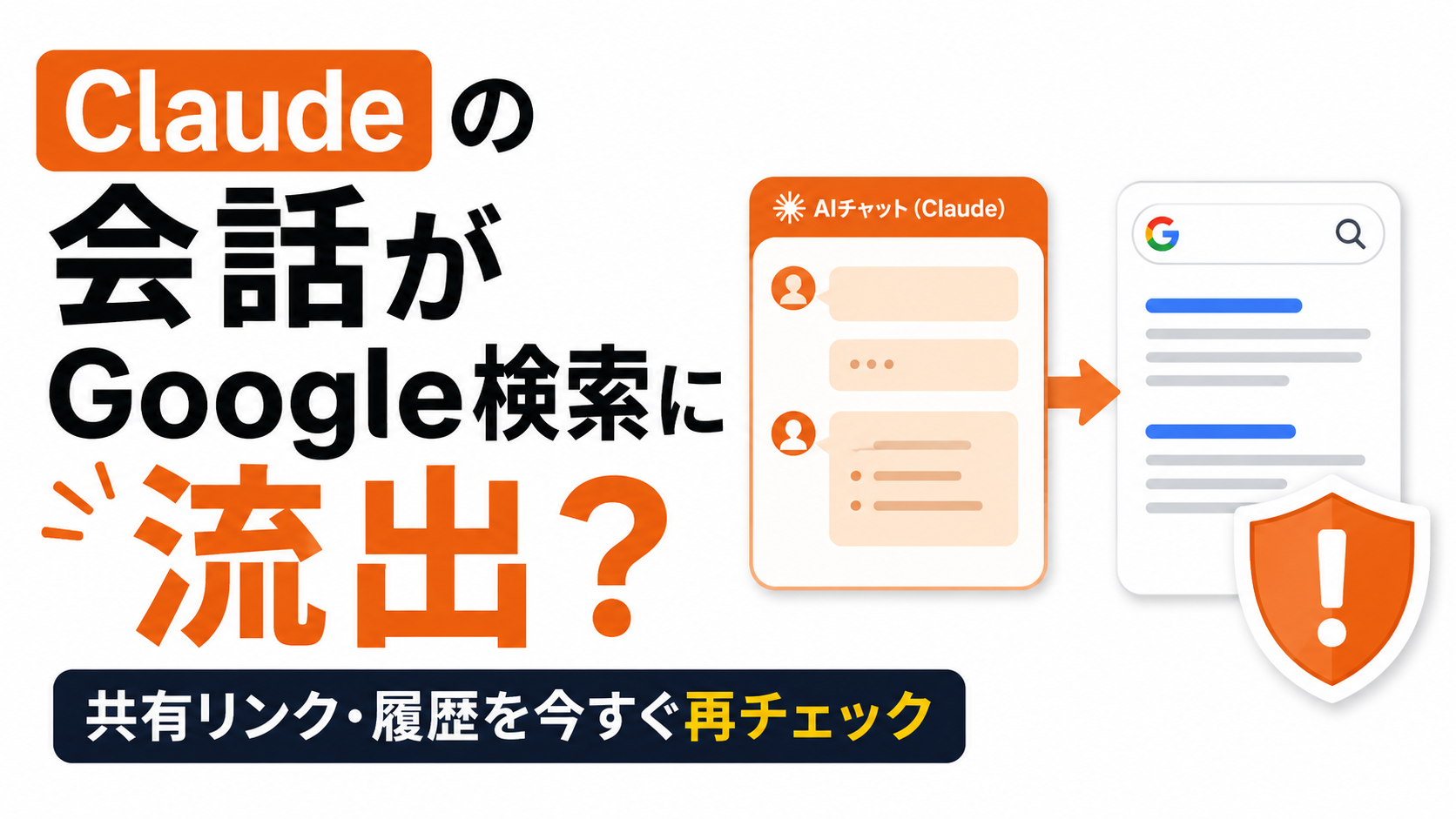 Claudeの会話がGoogle検索に流出？ 生成AIの共有リンク・履歴を今すぐ再チェック