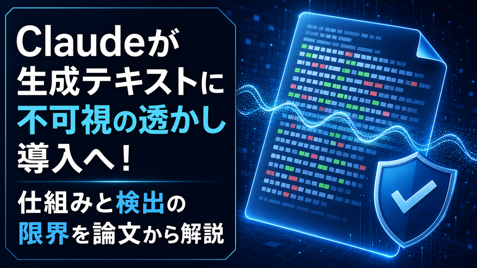 Claudeが生成テキストに不可視の透かし導入へ！仕組みと検出の限界を論文から解説