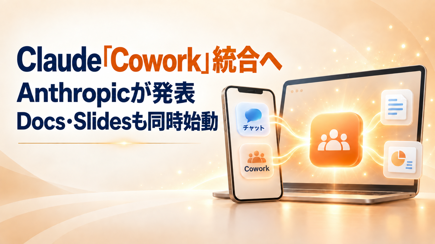 Claude「Cowork」統合へ Anthropicが発表、Docs・Slidesも同時始動