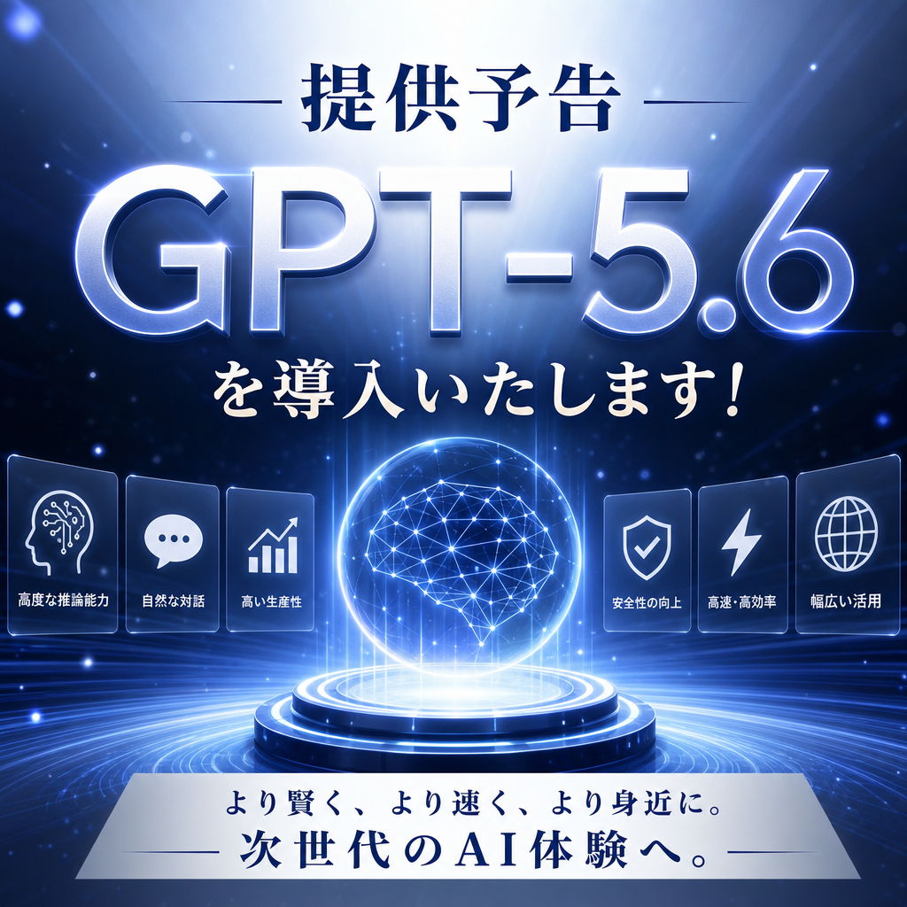 (リリース済)GPT-5.6を導入いたします