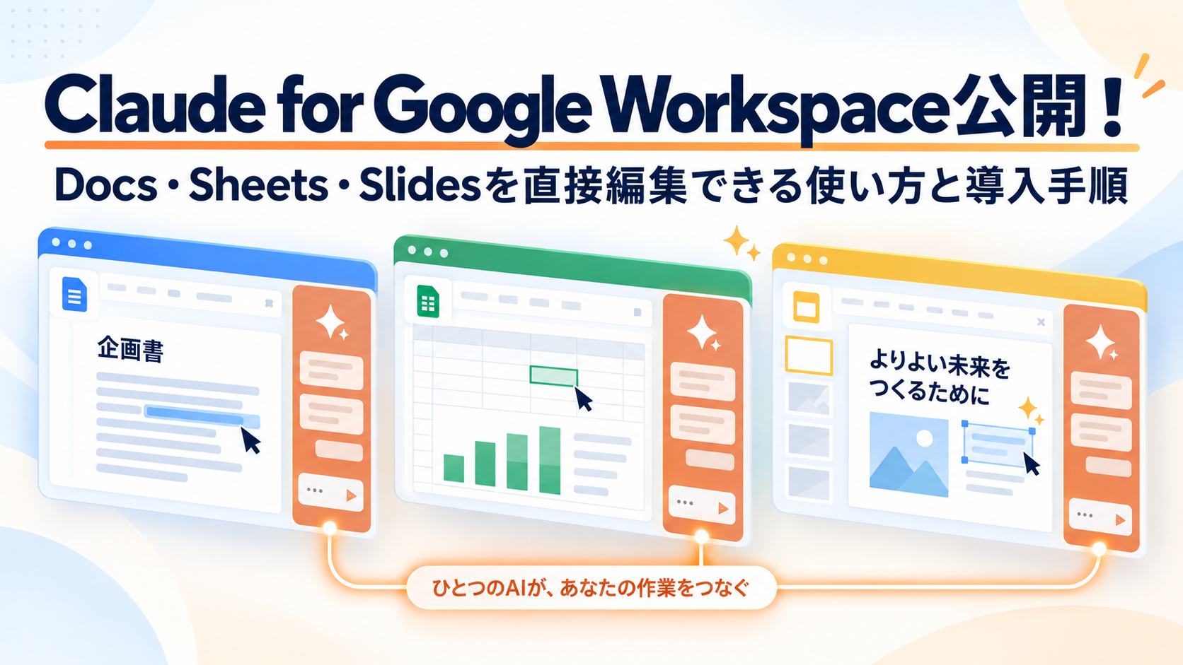 Claude for Google Workspace公開!Docs・Sheets・Slidesを直接編集できる使い方と導入手順