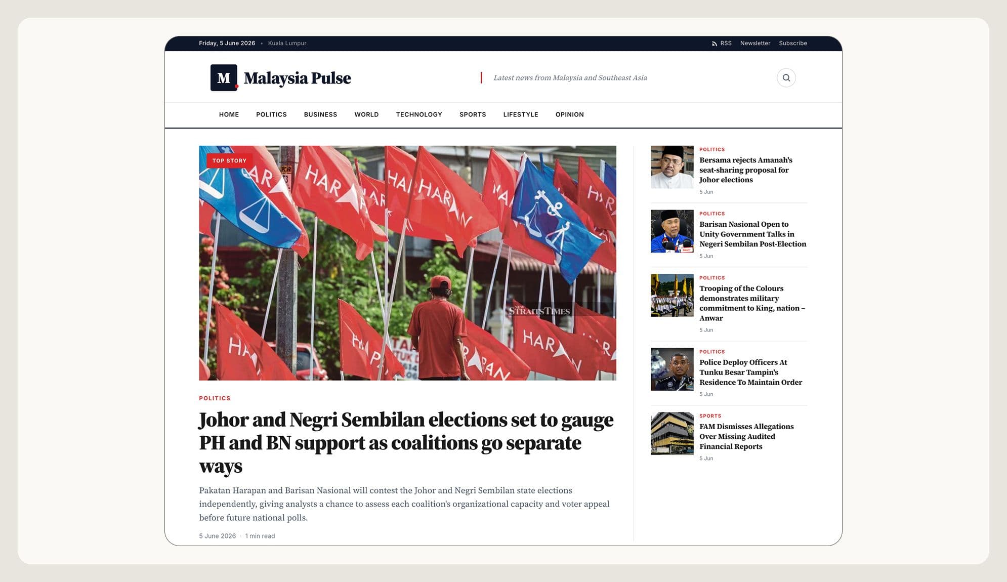 マレーシア向け選挙操作プラットフォームが運営した偽ニュースサイト