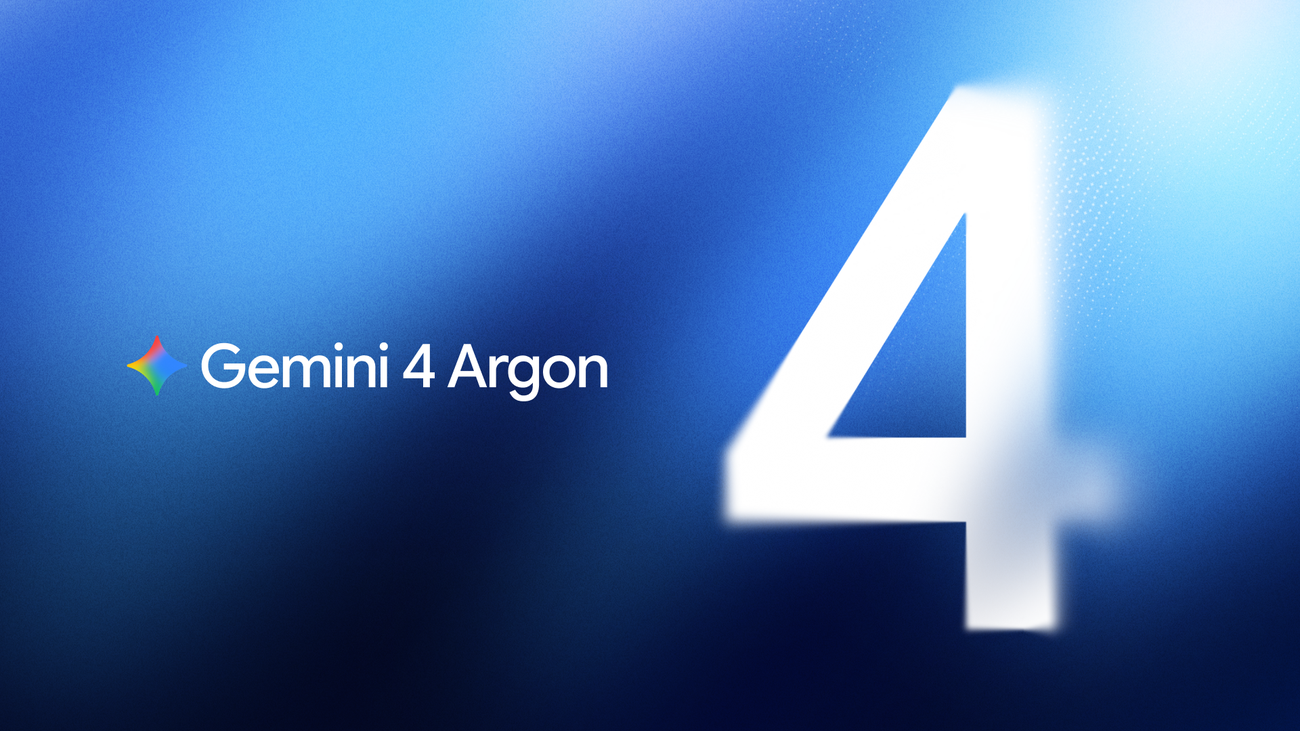 青い背景に「Gemini 4 Argon」のロゴと大きな数字の4が描かれたタイトル画像